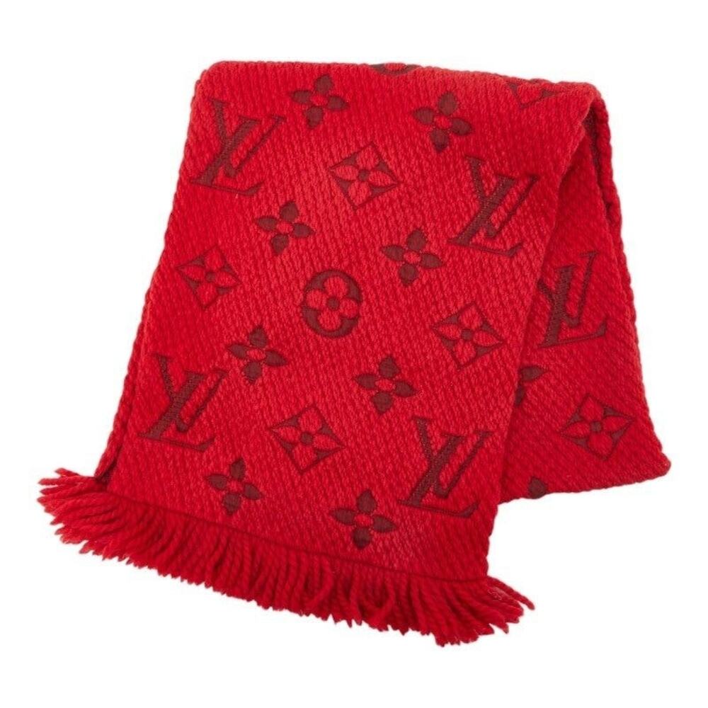 Louis Vuitton Monogram Echarpe Logomania Scarf Red